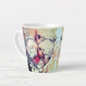 Tasse Latte Beaux Inséparables cardinaux (Angle gauche)