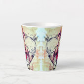 Tasse Latte Beaux Inséparables cardinaux (Devant)