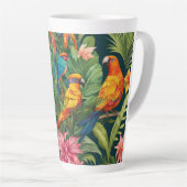 Tasse Latte Beaux oiseaux colorés (Angle droit)