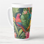 Tasse Latte Beaux oiseaux colorés (Angle gauche)