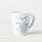 Tasse Latte Bébé Bébé Garçon Bébé Bébé Stats de naissance (Angle droit)