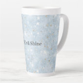 Tasse Latte Bébé Bleu Faux Paillettes (Angle droit)