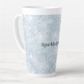 Tasse Latte Bébé Bleu Faux Paillettes (Angle gauche)