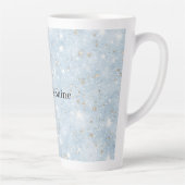 Tasse Latte Bébé Bleu Faux Paillettes (Droite)