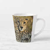 Tasse Latte Bébé guépard câlinant sa mère (Droite)