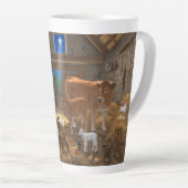 Tasse Latte Bébé Jésus Manger Nativité de Noël (Angle droit)