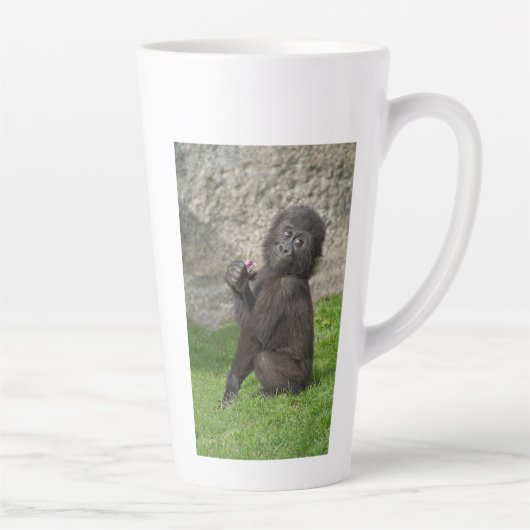 Tasse Latte Bébé mignon Gorilla Café (Droite)
