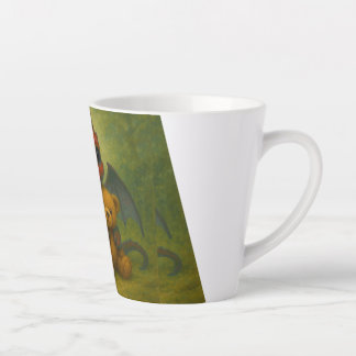 Tasse Latte Bébé rouge mignon avec ours en peluche