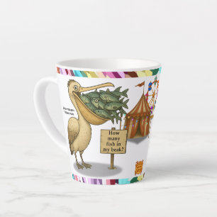 Tasse Latte Bec brillant de Pierre le pélican