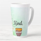 Tasse Latte Bee Kind Honey floral vert insecte dessin animé te (Angle droit)