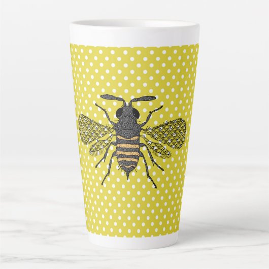 Tasse Latte BEES et Honeycomb - Sauvez les abeilles (Devant)