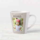 Tasse Latte Beige moderne maman Enfants Photo Fête des mères (Droite)