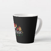 Tasse Latte Believe - Christmas Believe, Santa Hat, Santa Hat, (Angle droit)