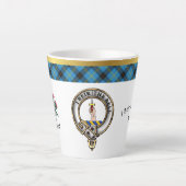 Tasse Latte Bell Clan Badge Tartan & Motto (Devant)