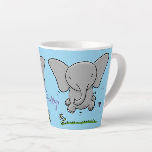 Tasse Latte Belle adorable dessin d'éléphant bébé