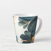Tasse Latte Belle aquarelle fleurie (Angle droit)