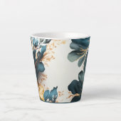 Tasse Latte Belle aquarelle fleurie (Devant)