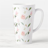 Tasse Latte Belle aquarelle florale (Droite)