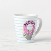 Tasse Latte Belle beigne glacée et fentes pendantes (Angle droit)