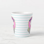 Tasse Latte Belle beigne glacée et fentes pendantes (Devant)