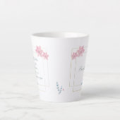 Tasse Latte Belle citation de mère géométrique florale (Devant)