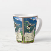 Tasse Latte Belle Écriture d'aigle Isaïe 40:31 (Angle droit)