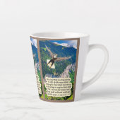 Tasse Latte Belle Écriture d'aigle Isaïe 40:31 (Droite)