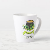 Tasse Latte Belle et amusante St. Patrick's Day (Angle droit)