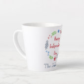 Tasse Latte Belle fête de l'Indépendance (Angle gauche)