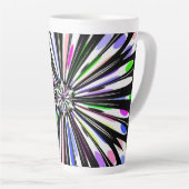 Tasse Latte belle fleur mandala design (Angle droit)