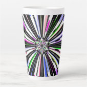 Tasse Latte belle fleur mandala design (Devant)