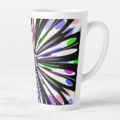 Tasse Latte belle fleur mandala design (Droite)
