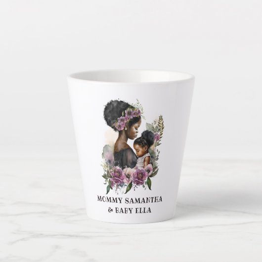 Tasse Latte Belle mère et fille noire (6) (Devant)