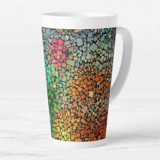 Tasse Latte Belle mosaïque (Angle droit)