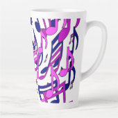 Tasse Latte Belle Musique Notes musicales Animées Upbeat Artsy (Droite)