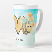 Tasse Latte Belle Paix Aimer Les Abeilles (Angle droit)