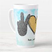 Tasse Latte Belle Paix Aimer Les Abeilles (Angle gauche)