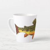 Tasse Latte Belle pêche à la truite de ruisseau (Angle gauche)