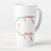 Tasse Latte Belle phrase Diagramme Grammaire Joyeux Noël (Angle droit)