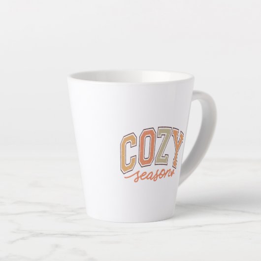 Tasse Latte Belle "saison confortable" Automne / Automne (Angle droit)