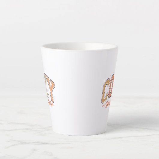 Tasse Latte Belle "saison confortable" Automne / Automne (Devant)