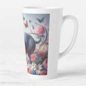Tasse Latte Belle Sphynx Chat & Fleurs (Droite)