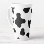 Tasse Latte Belle vache noire et blanche moderne (Angle gauche)