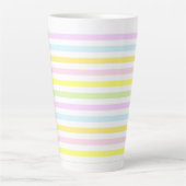 Tasse Latte Belles bandes en couleurs pastel (Devant)