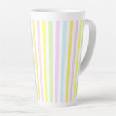 Tasse Latte Belles bandes verticales en couleurs pastel (Angle droit)
