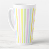 Tasse Latte Belles bandes verticales en couleurs pastel (Angle gauche)