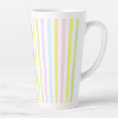 Tasse Latte Belles bandes verticales en couleurs pastel (Droite)