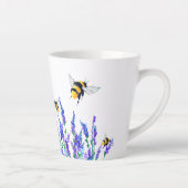 Tasse Latte Belles fleurs de printemps et des abeilles Latte M (Droite)