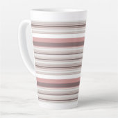 Tasse Latte Belles rayures brunes blanches (Angle gauche)