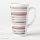 Tasse Latte Belles rayures brunes blanches (Droite)